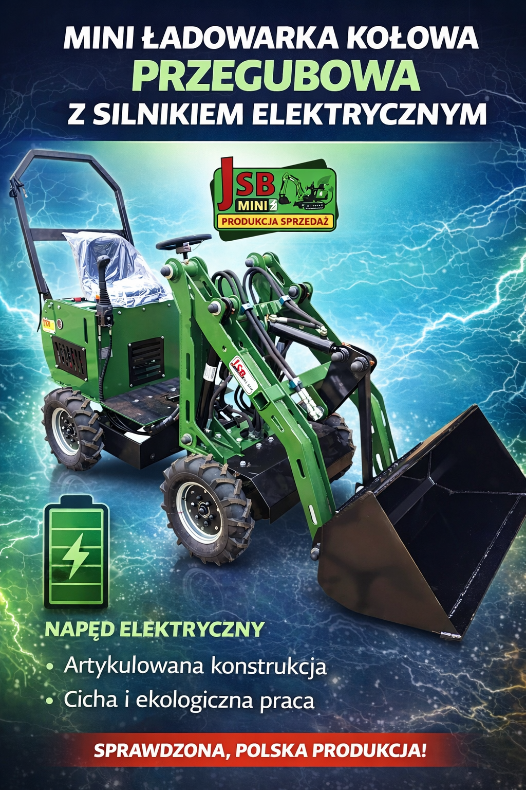 Elektryczna E Ładowarka E Koparka NOWE 2026 | Prosto od Producenta JSB MINI — zdjęcie 4