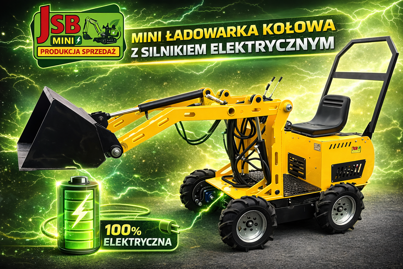 Elektryczna E Ładowarka E Koparka NOWE 2026 | Prosto od Producenta JSB MINI — zdjęcie 3