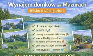 Wynajem domków Mazury | Sauna, rowery, SUP, grill — photo 2