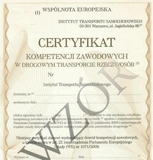 Szkolenie na Certyfikat Kompetencji Zawodowych z dojazdem do