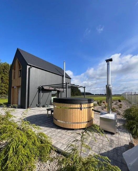 Domek z jacuzzi Skorzewo Kaszuby, Dom , balia, wakacje,las