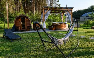 Domek Zielony Zakątek 1 Radawa wynajem Balia Sauna Jacuzzi — zdjęcie 4