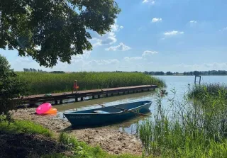 Duży dom domek na Mazurach nad jeziorem balia jacuzzi sauna — zdjęcie 4