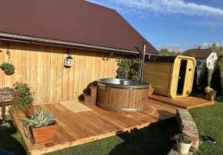 Domek wynajem panieński urodziy imieniny, imprezy. Jaccuzi, sauna — zdjęcie 1
